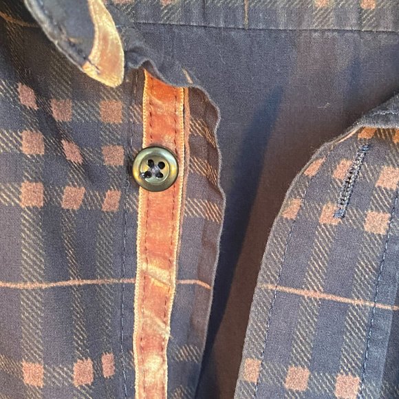 💰 5 FOR $40 / MEN'S BLUE PRONTO UOMO LONG SLEEVED SHIRT (SZ L) - Picture 7 of 7